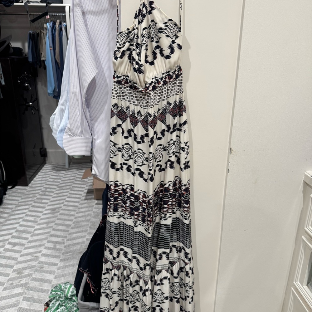 Parker silk cross back dress